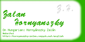 zalan hornyanszky business card