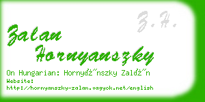 zalan hornyanszky business card